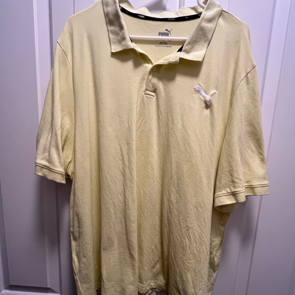 Puma Light Yellow Polo Shirt
